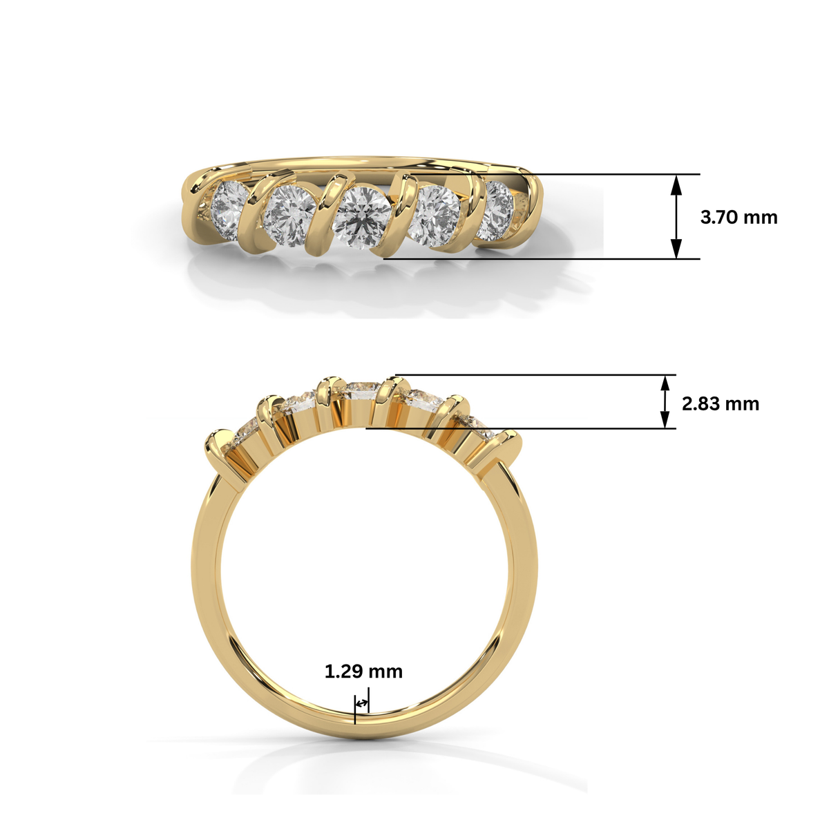 Spiral Embrace Lab Grown Diamond Ring