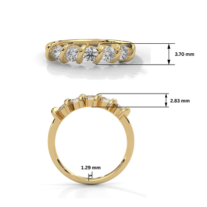 Spiral Embrace Lab Grown Diamond Ring