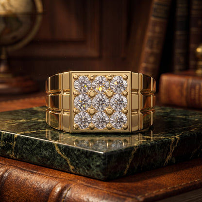 Regal Grid Lab Grown Diamond Ring