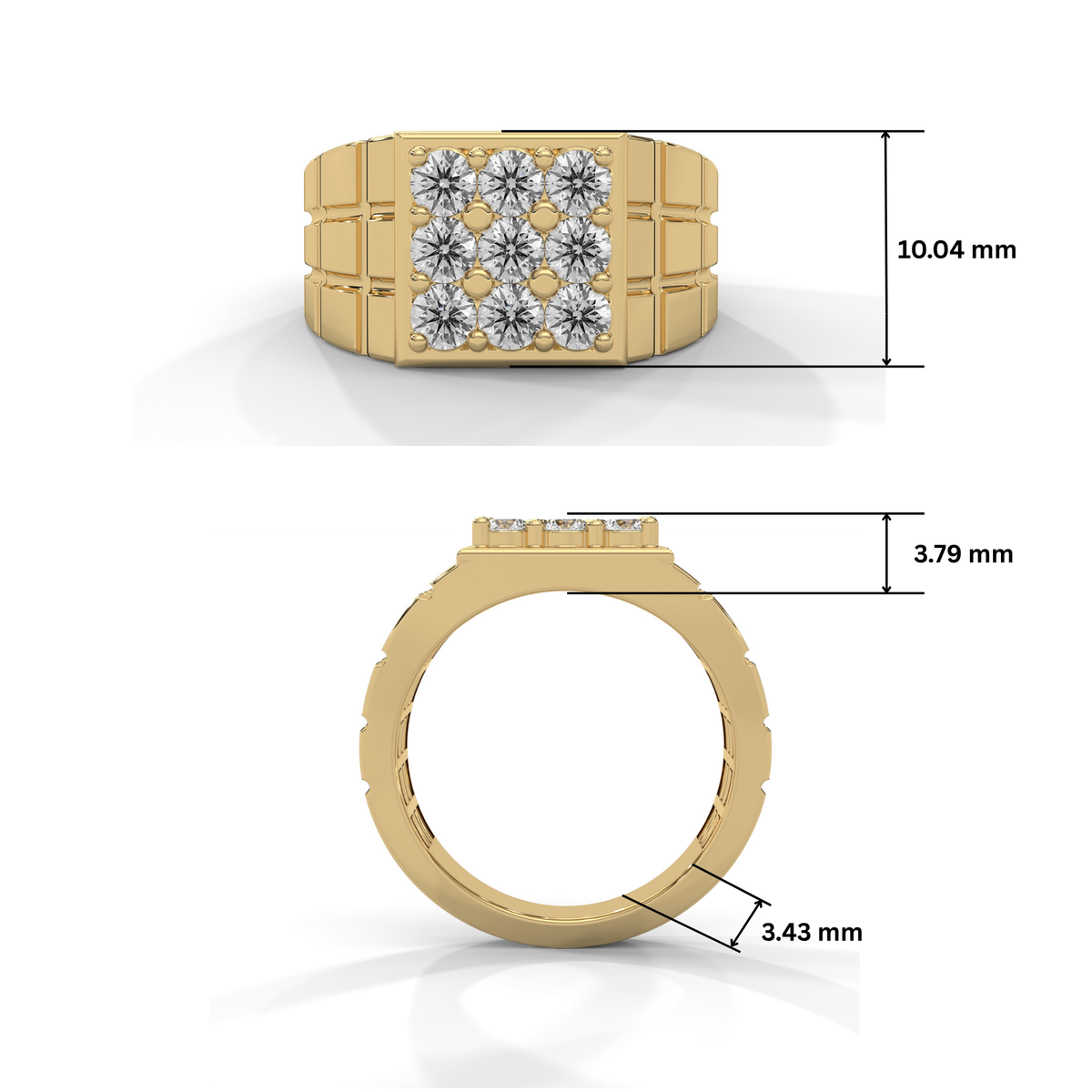 Regal Grid Lab Grown Diamond Ring
