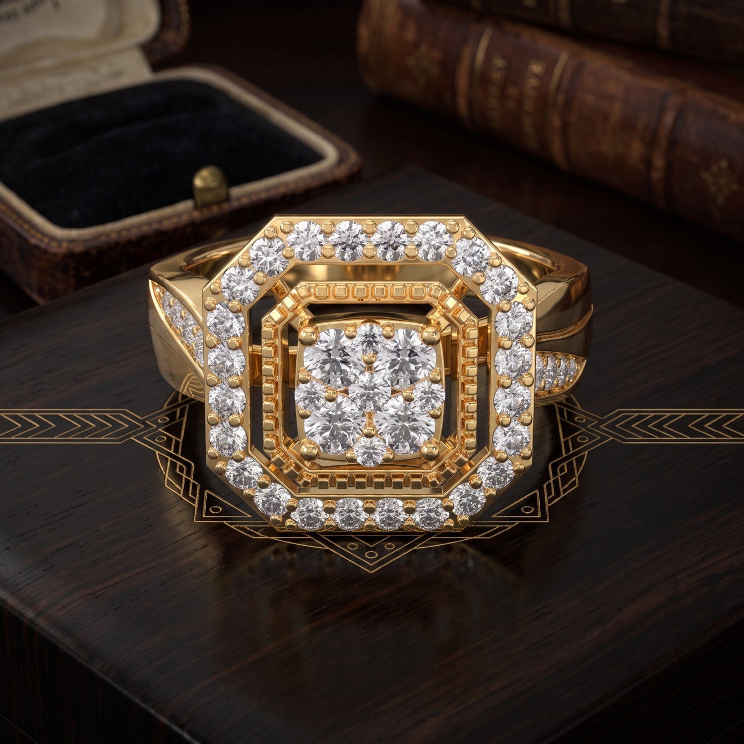 Regal Octagon Halo Lab Grown Diamond Ring