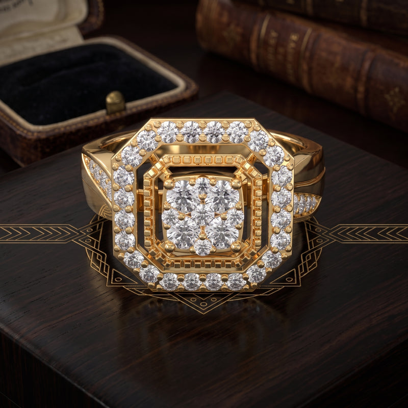 Regal Octagon Halo Lab Grown Diamond Ring