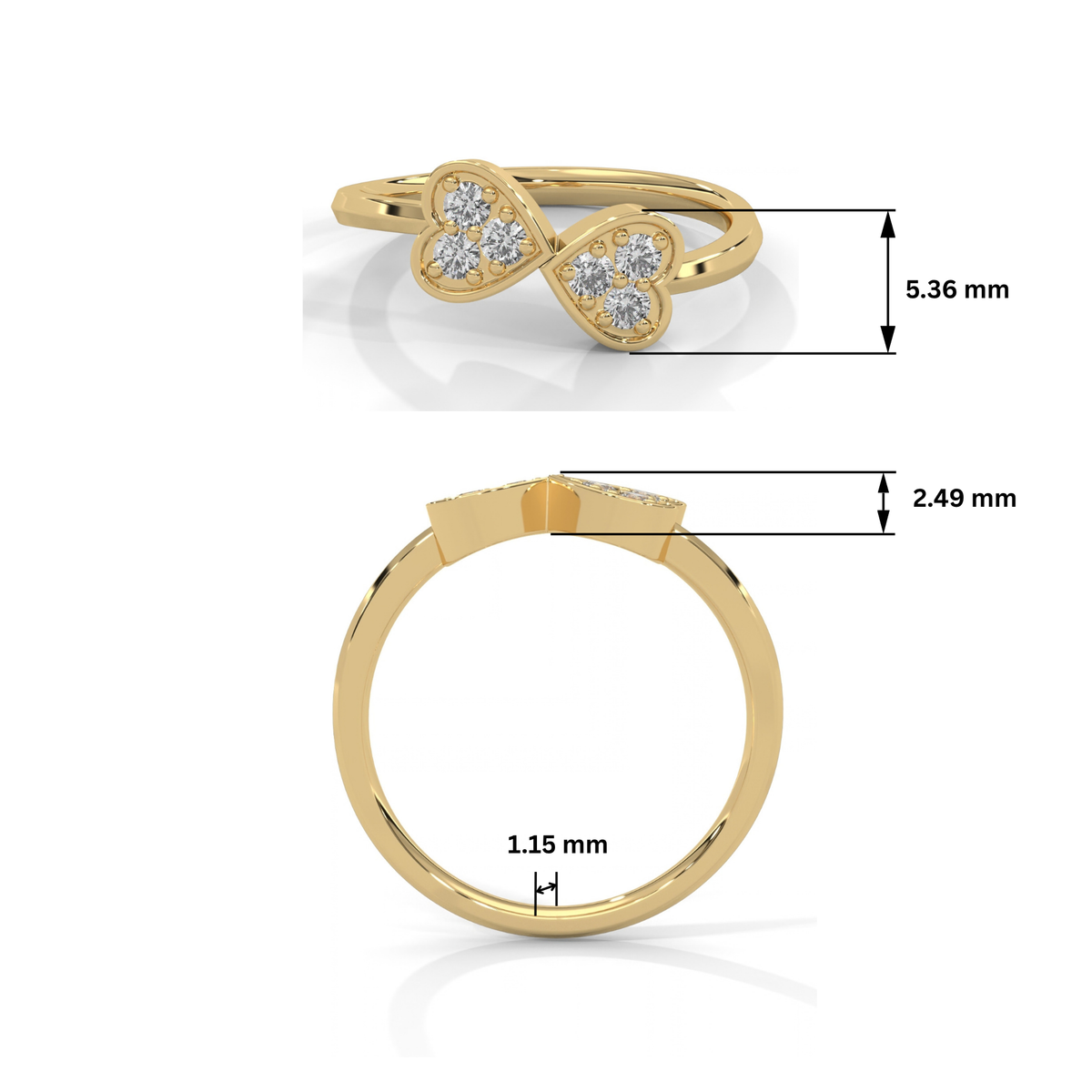 Eternal Love Heart Lab Grown Diamond Ring
