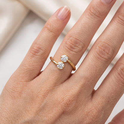 Twin Spark Lab Grown Diamond Ring