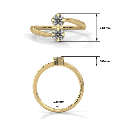 Twin Spark Lab Grown Diamond Ring