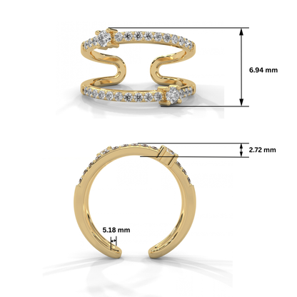 Radiant Flow Lab Grown Diamond Ring
