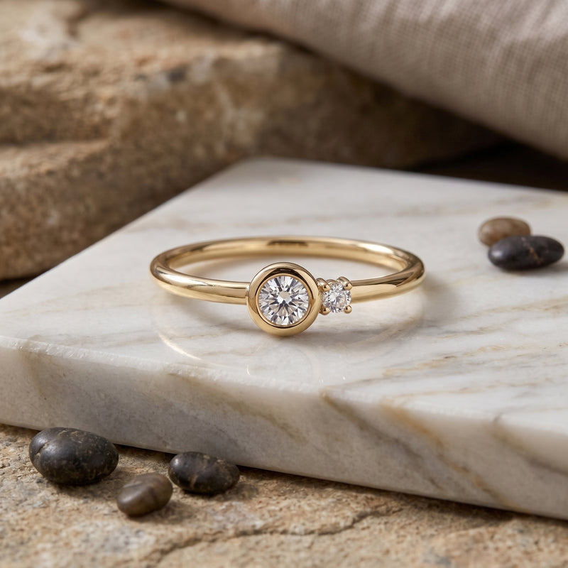 Minimalist Duo Lab Grown Diamond Ring