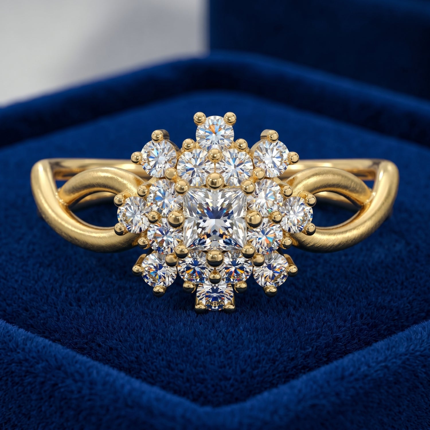 Celestial Blossom Lab Grown Diamond Ring