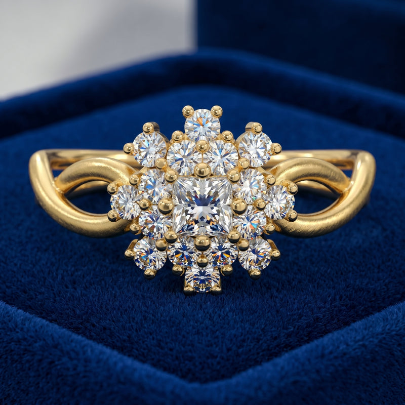 Celestial Blossom Lab Grown Diamond Ring