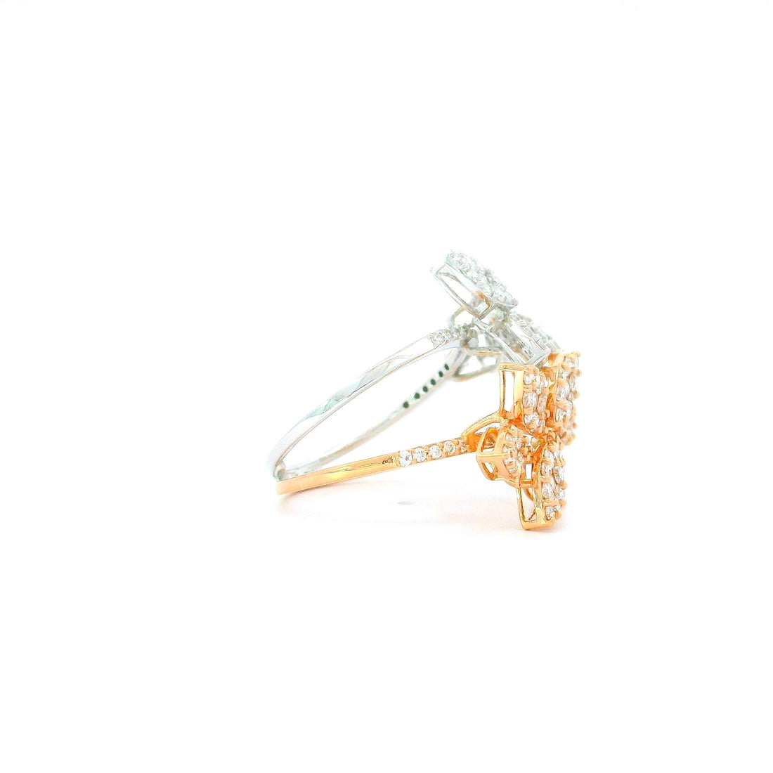 Dual Bloom Lab Grown Diamond Bypass Ring