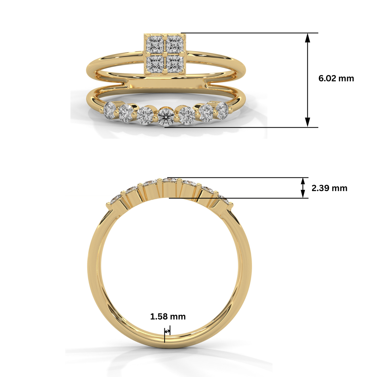Eterna Luxe Lab Grown Diamond Ring