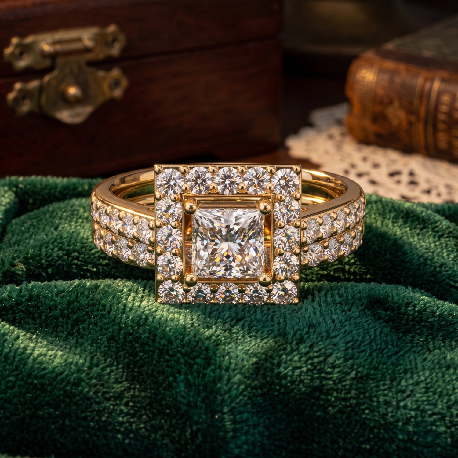 Majestic Radiance Halo Lab Grown Diamond Ring