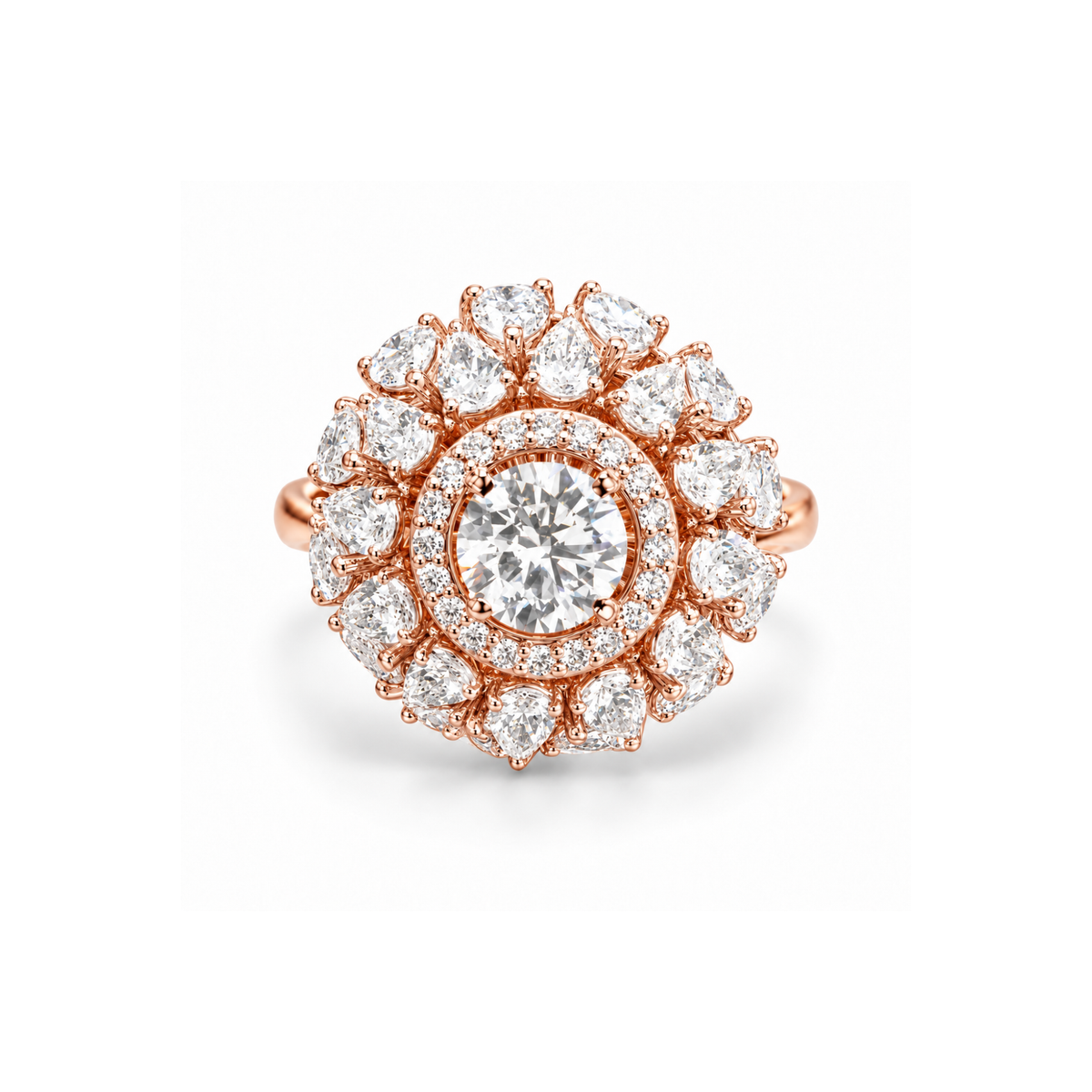 Elegant Lab Grown Diamond Cluster Ring
