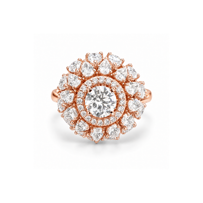 Elegant Lab Grown Diamond Cluster Ring