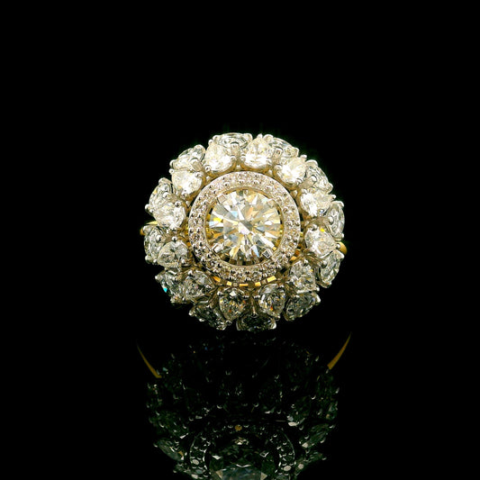 Elegant Diamond Cluster Ring