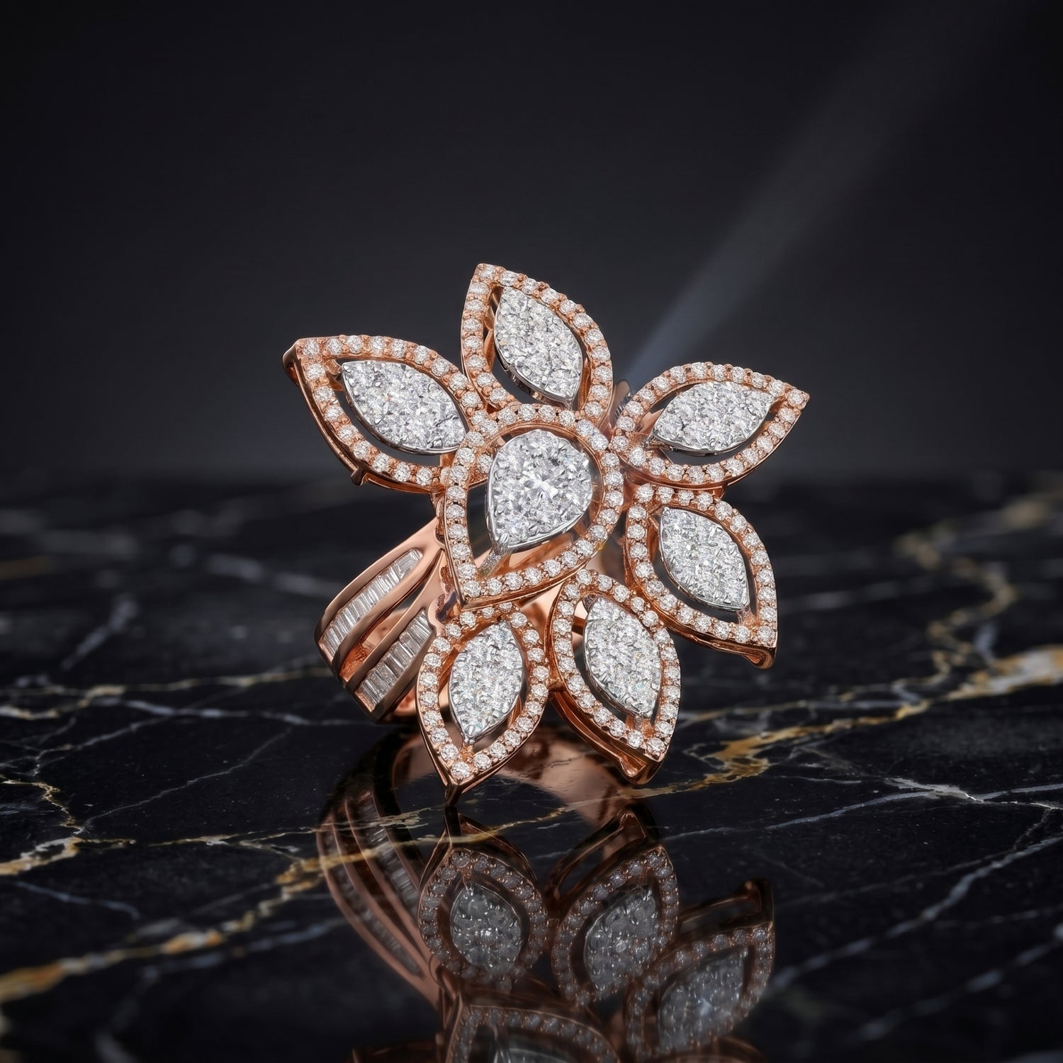Ethereal Blossom Lab Grown Diamond Ring