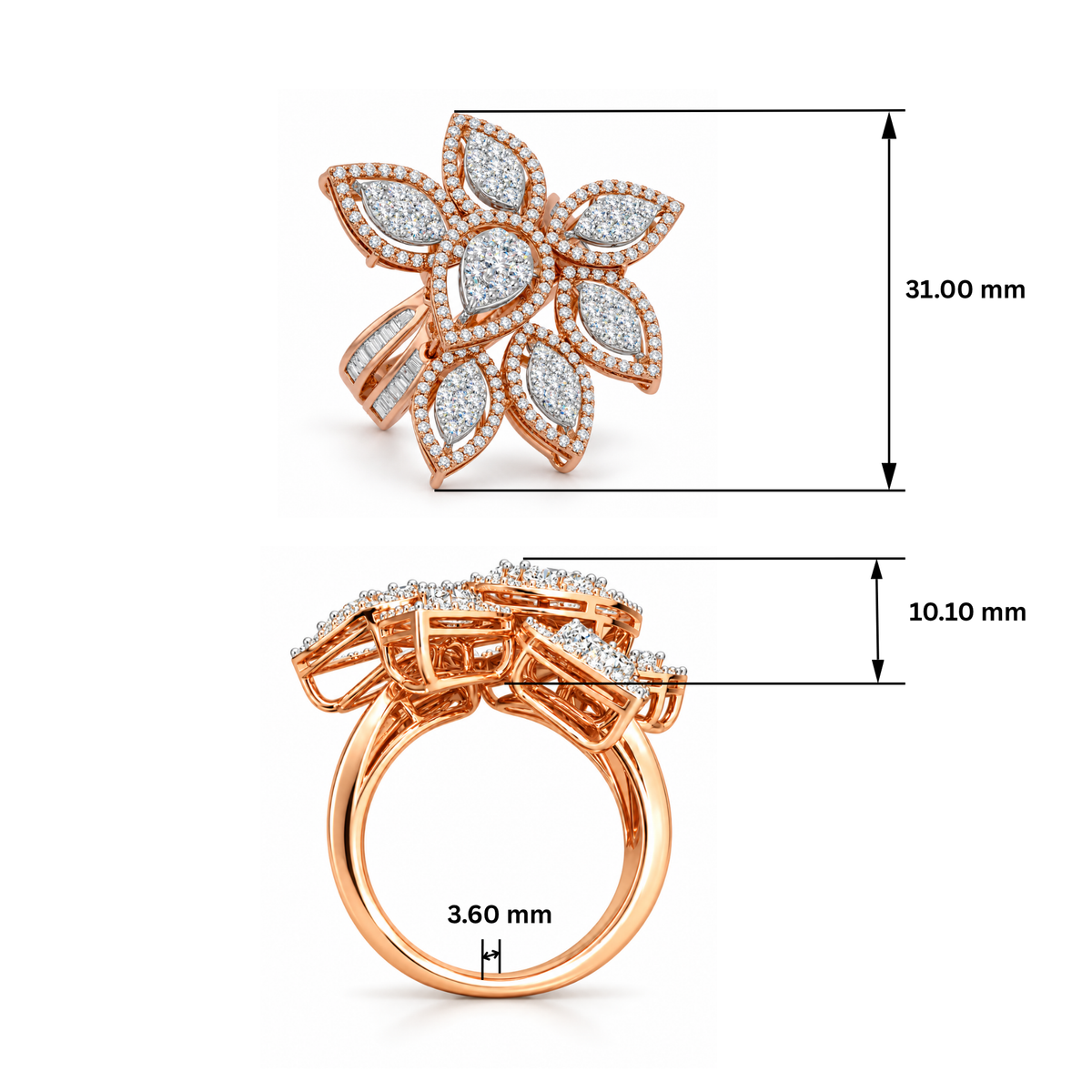 Ethereal Blossom Lab Grown Diamond Ring