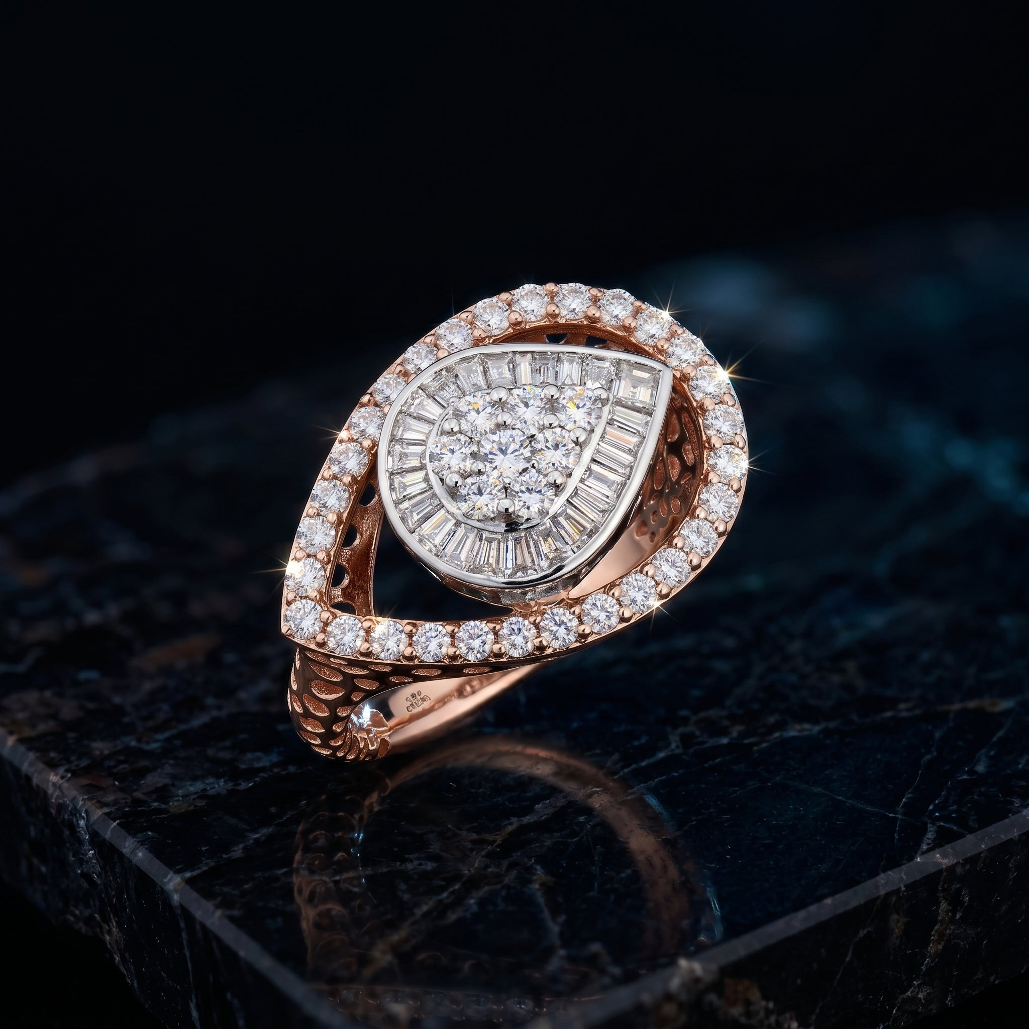 Celestial Teardrop Lab Grown Diamond Ring