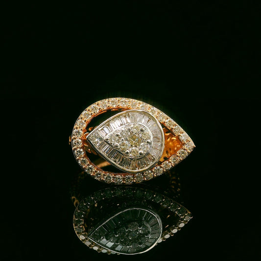 Celestial Teardrop Diamond Ring