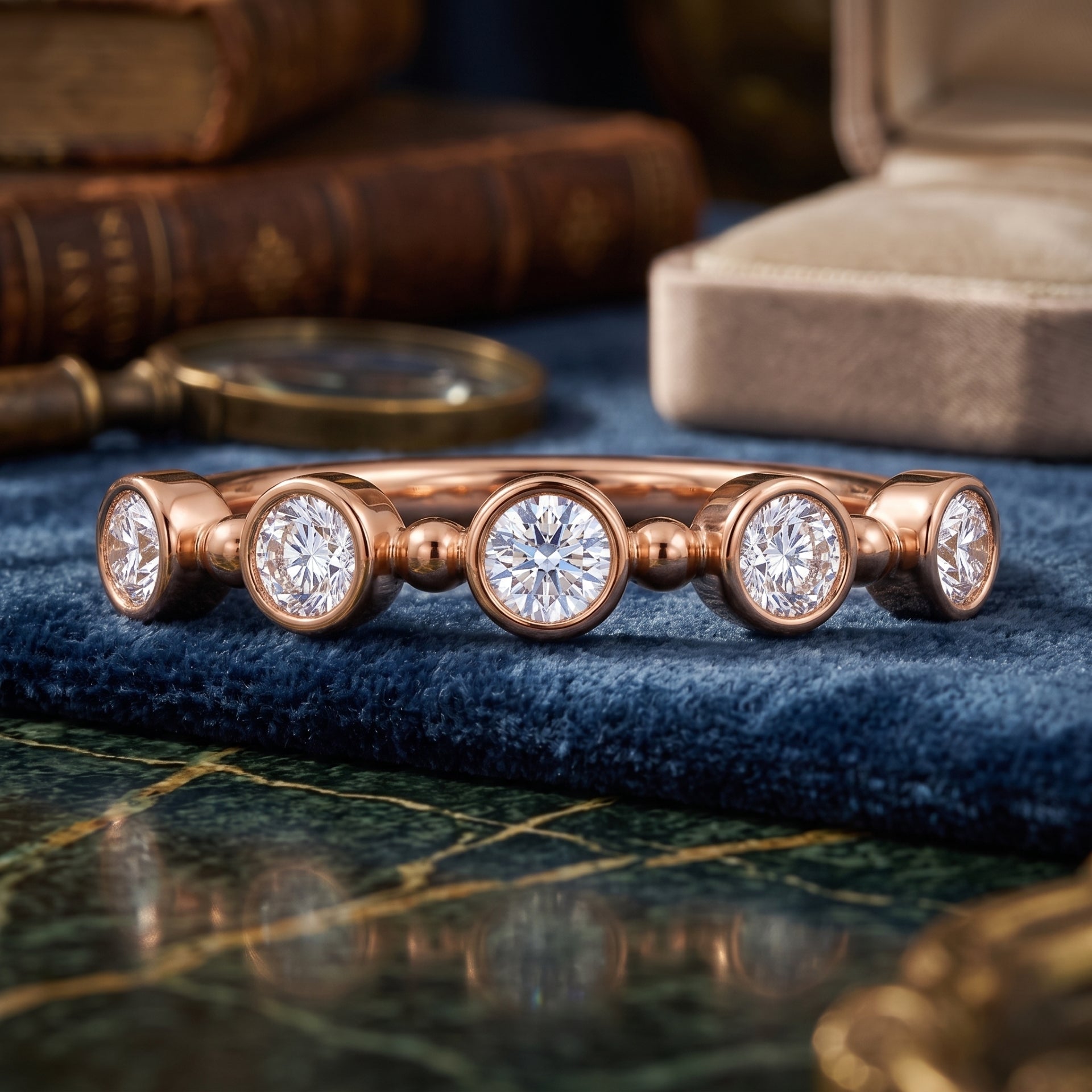 Open Bezel Set Lab Grown Diamond Ring