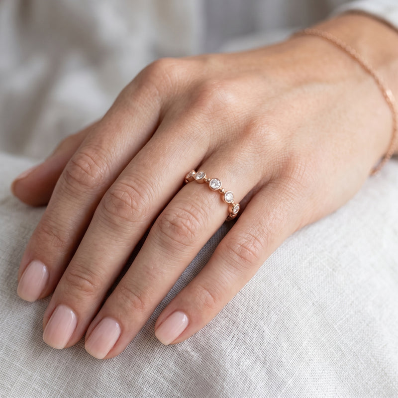 Open Bezel Set Lab Grown Diamond Ring