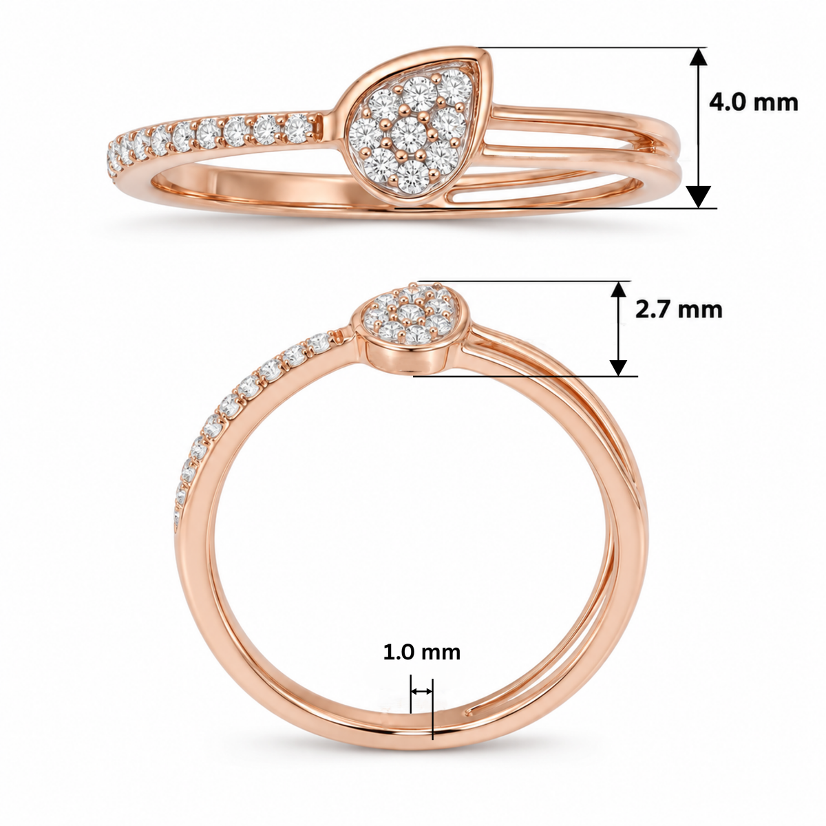 Leaf of Light Lab Grown Diamond Ring