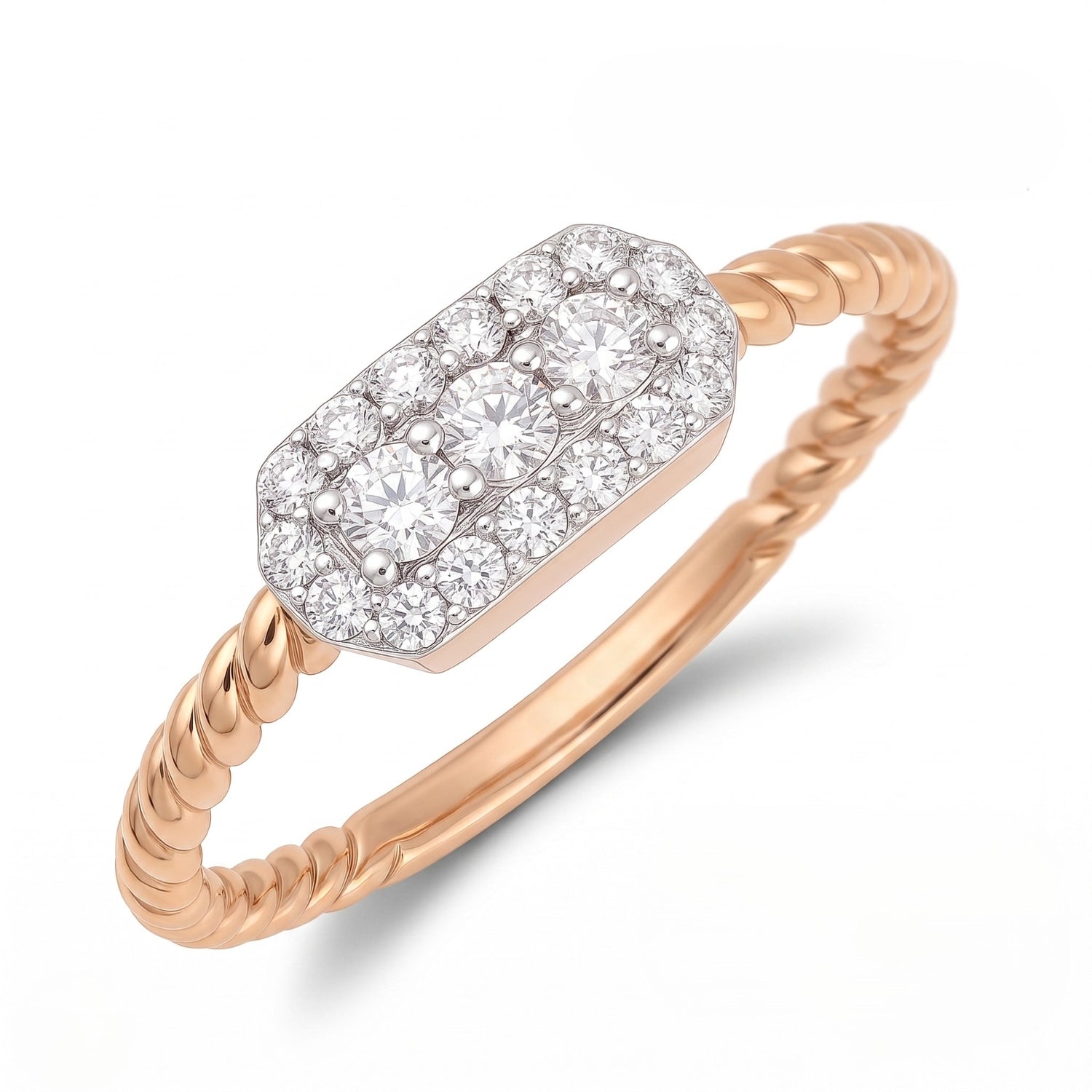 Twist of Elegance Lab Grown Diamond Ring