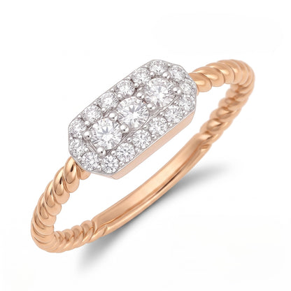 Twist of Elegance Lab Grown Diamond Ring