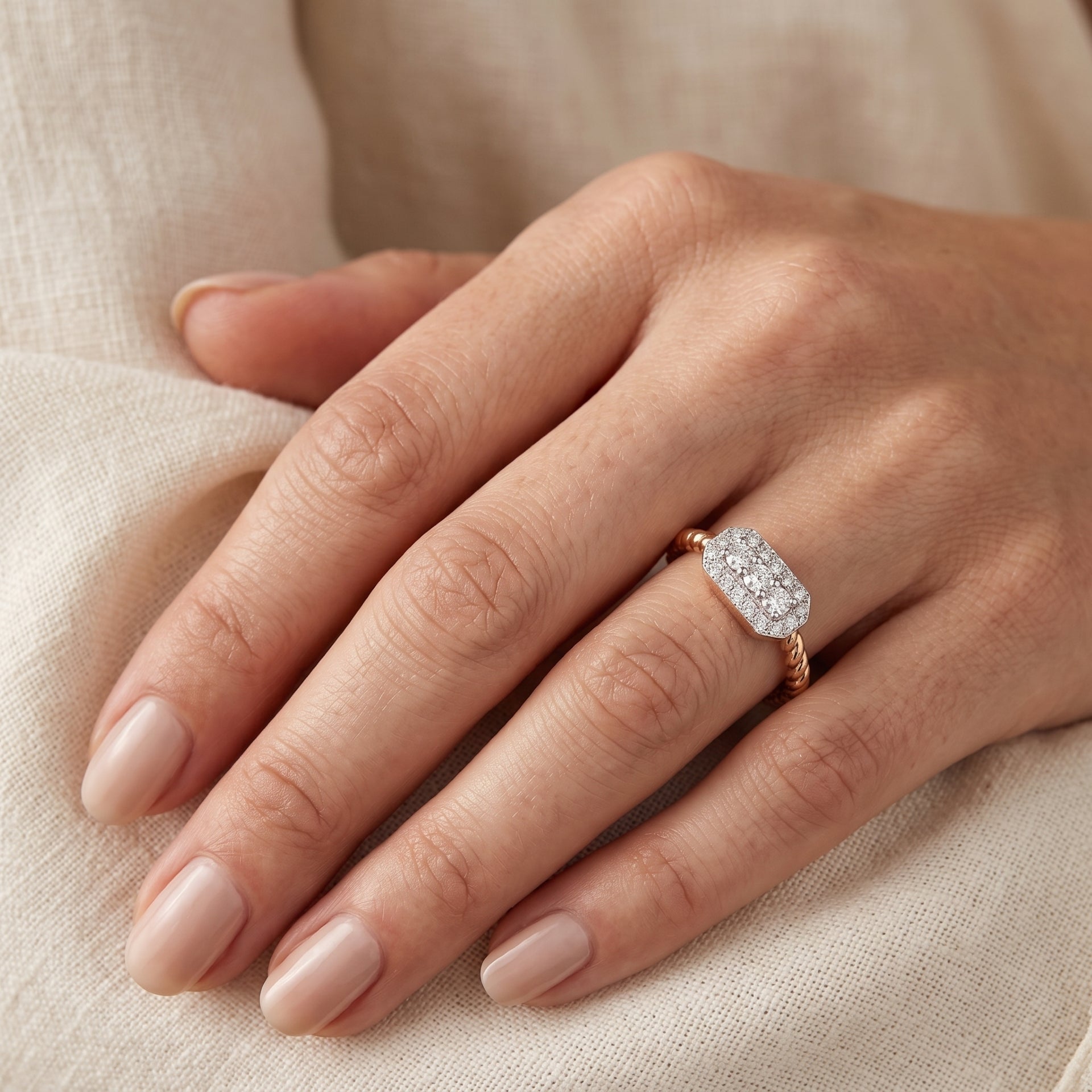 Twist of Elegance Lab Grown Diamond Ring