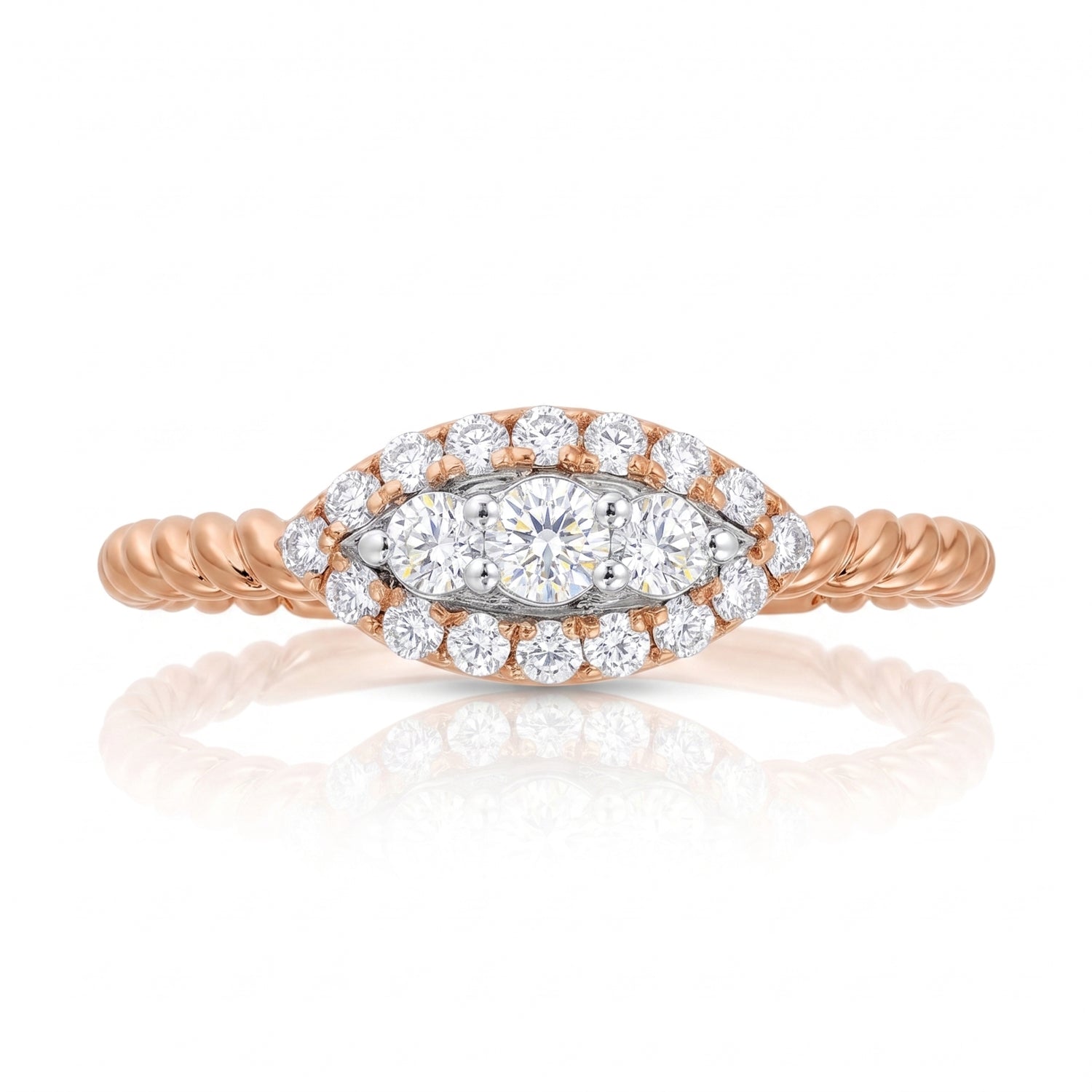 Petal Twist Lab Grown Diamond Ring