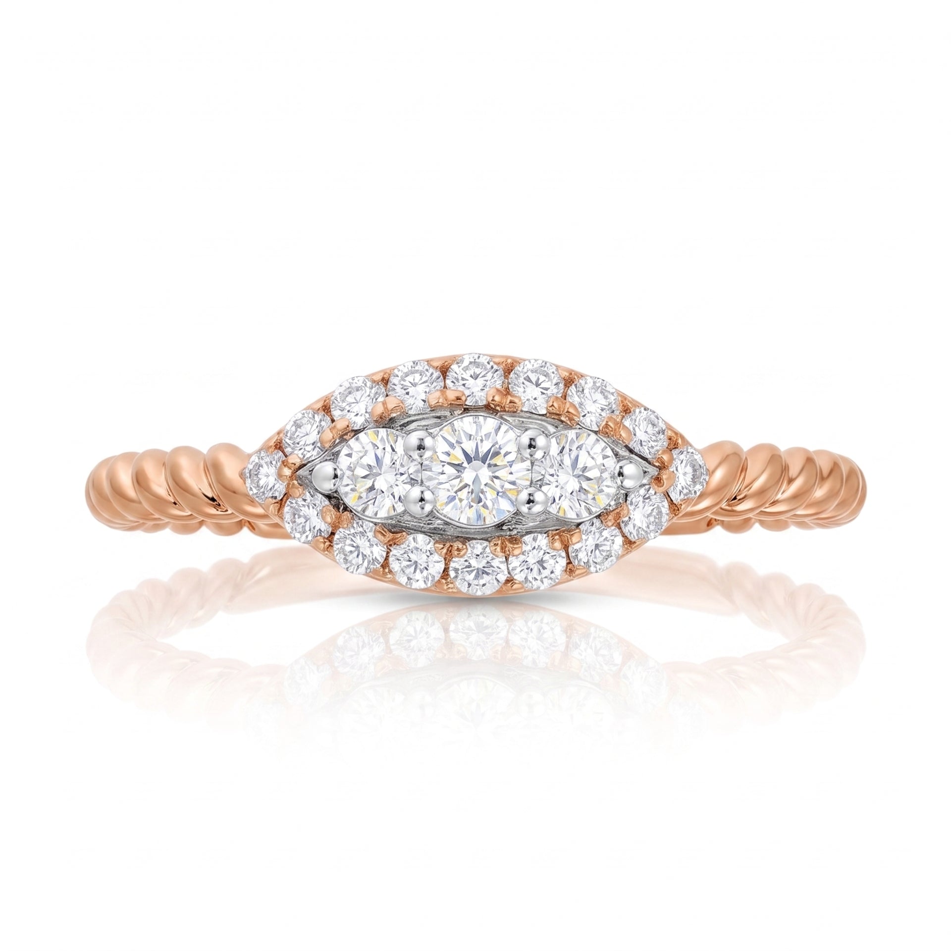 Petal Twist Lab Grown Diamond Ring