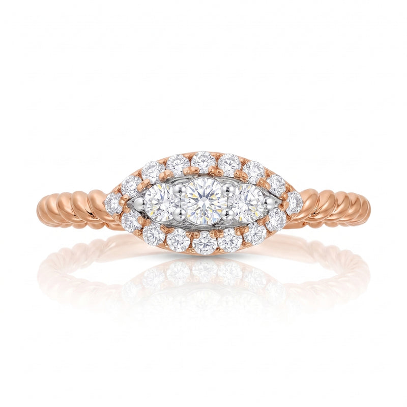 Petal Twist Lab Grown Diamond Ring