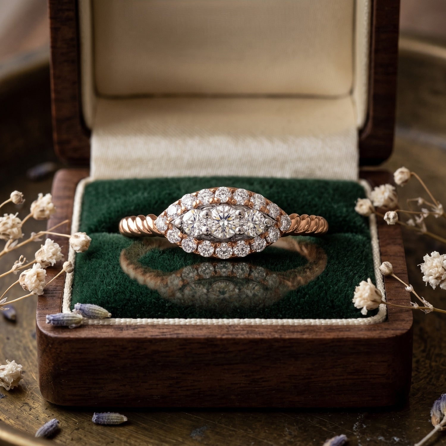 Petal Twist Lab Grown Diamond Ring