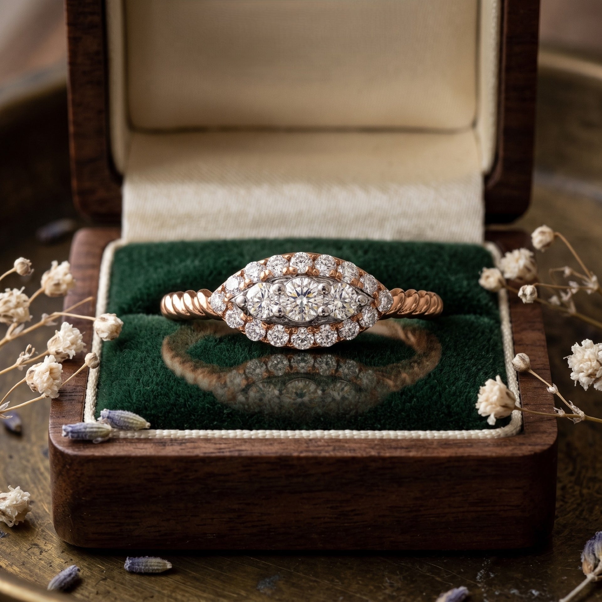 Petal Twist Lab Grown Diamond Ring