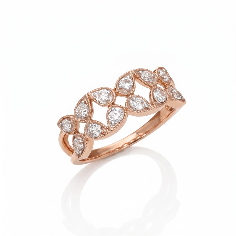 Lattice Bloom Lab Grown Diamond Ring