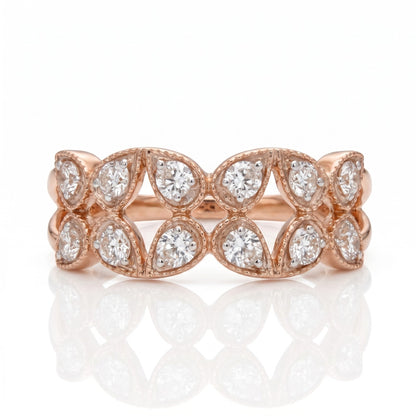 Lattice Bloom Lab Grown Diamond Ring