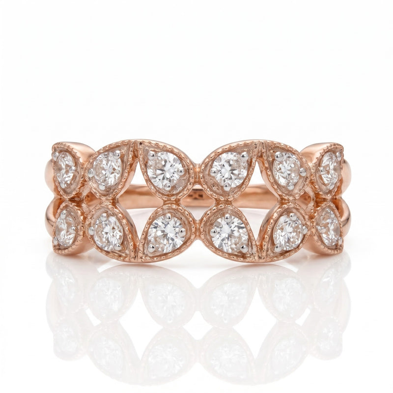 Lattice Bloom Lab Grown Diamond Ring