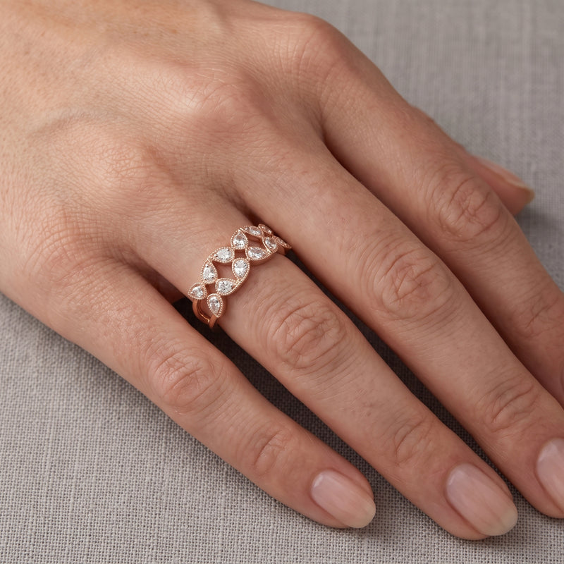 Lattice Bloom Lab Grown Diamond Ring
