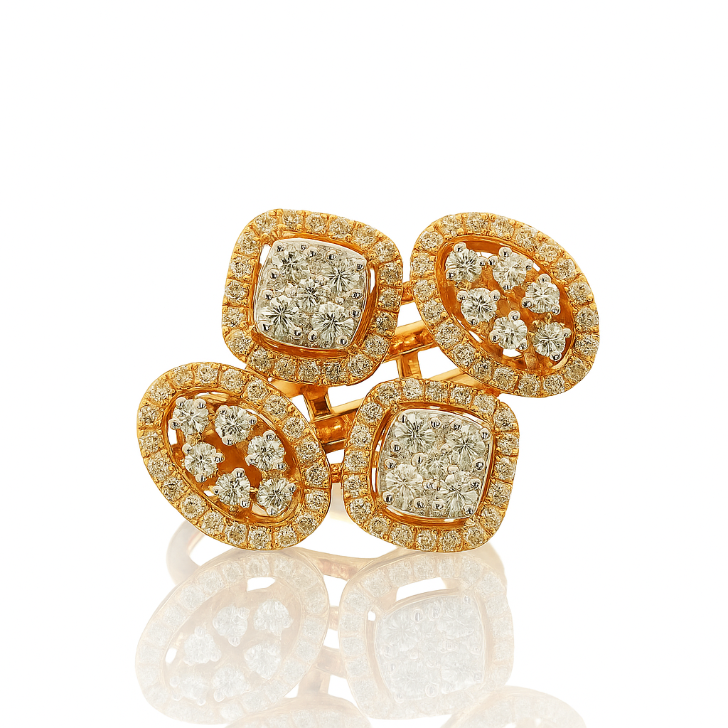 Quartet Radiance Lab Grown Diamond Cocktail Ring