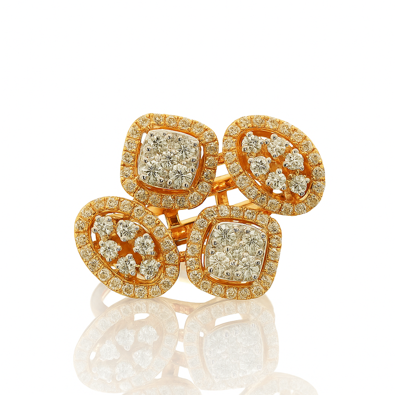 Quartet Radiance Lab Grown Diamond Cocktail Ring