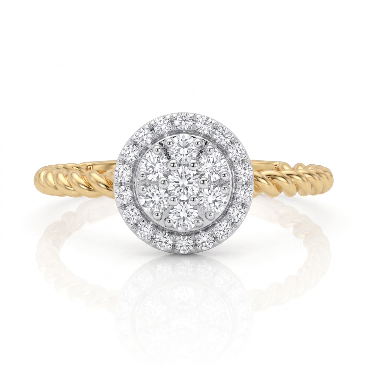 Radiant Halo Lab Grown Diamond Ring