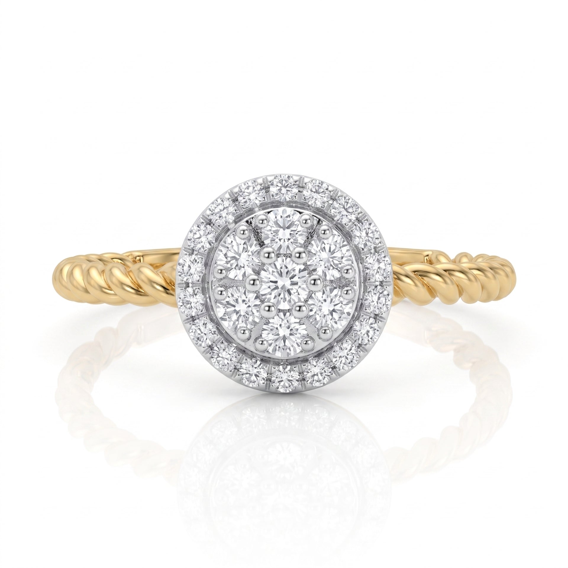 Radiant Halo Lab Grown Diamond Ring