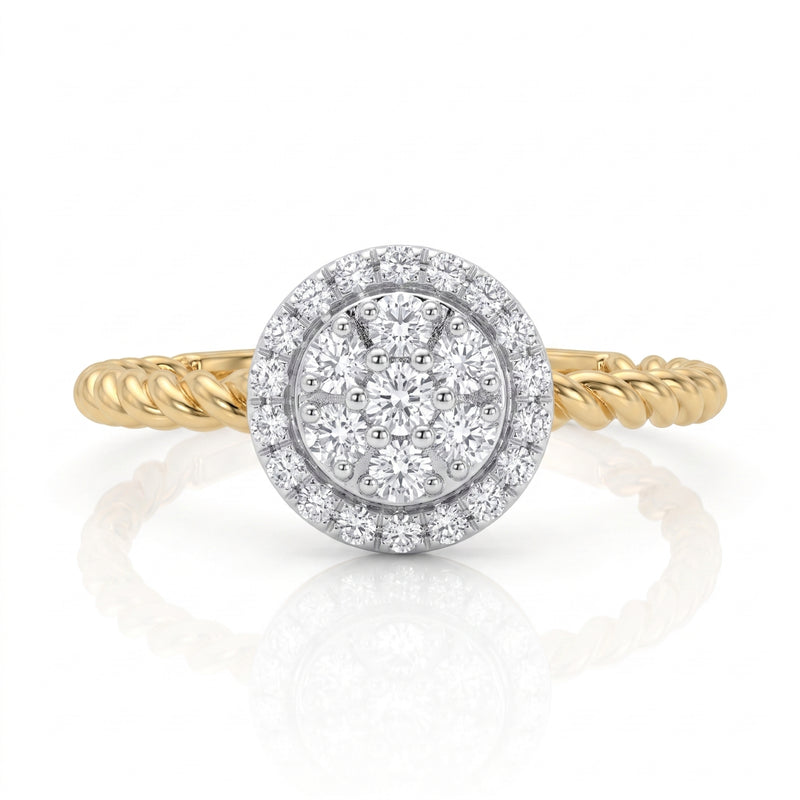 Radiant Halo Lab Grown Diamond Ring