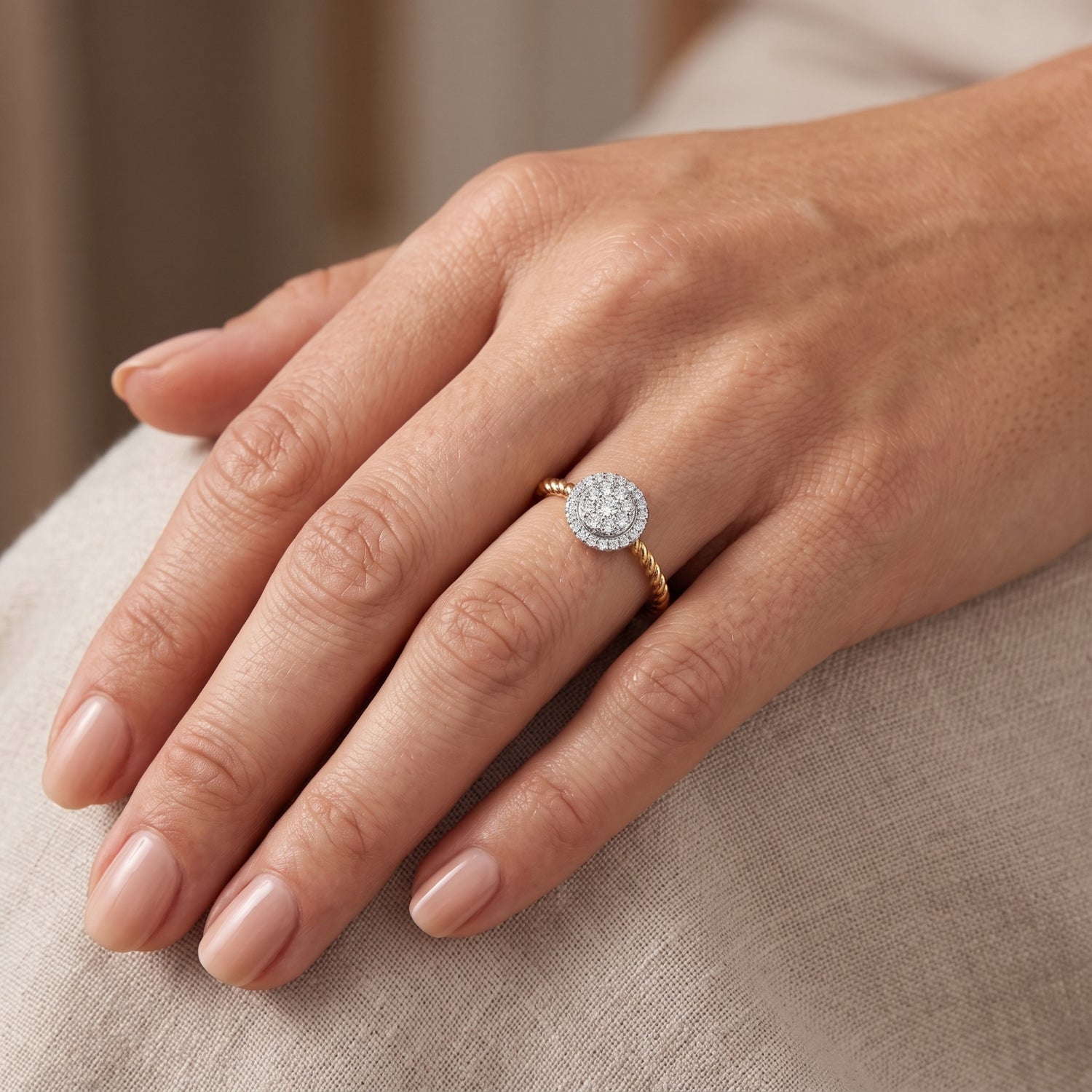 Radiant Halo Lab Grown Diamond Ring