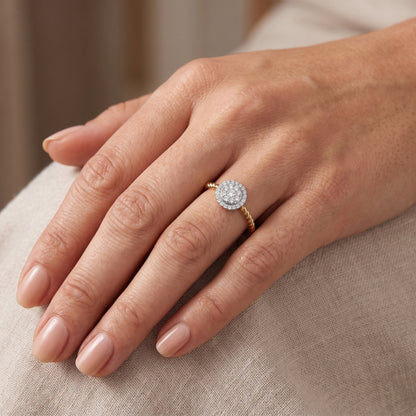 Radiant Halo Lab Grown Diamond Ring