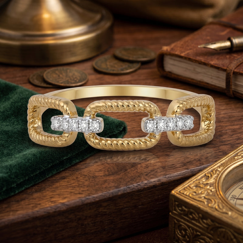 Interlink Lab Grown Diamond Chain Ring