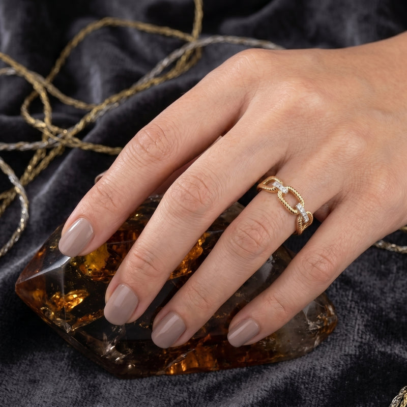 Interlink Lab Grown Diamond Chain Ring