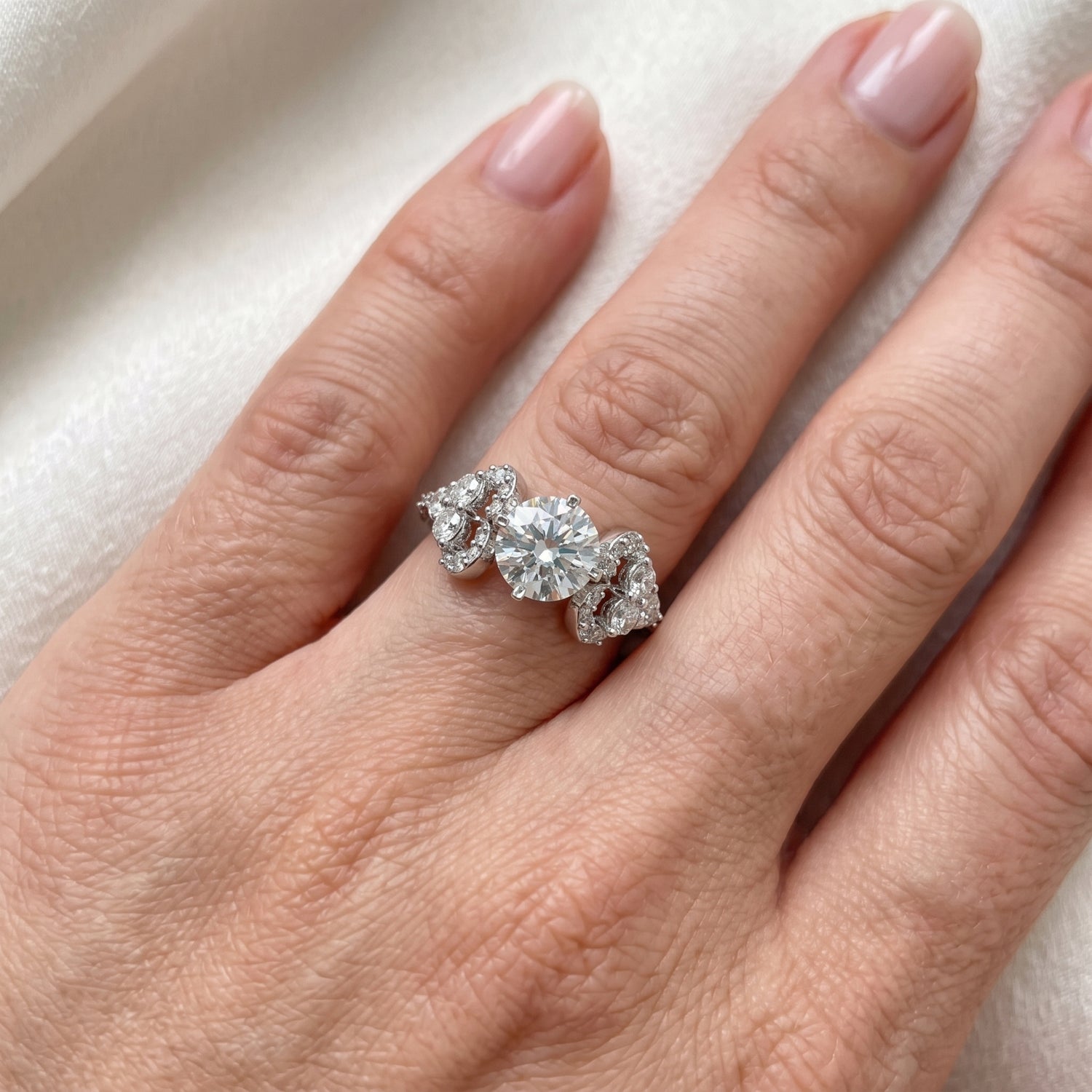Trilogy Bloom Solitaire Lab Grown Diamond Ring