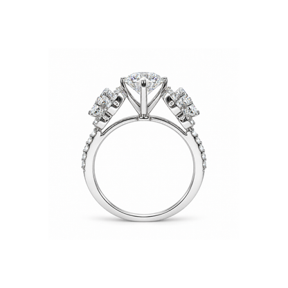 Trilogy Bloom Solitaire Lab Grown Diamond Ring