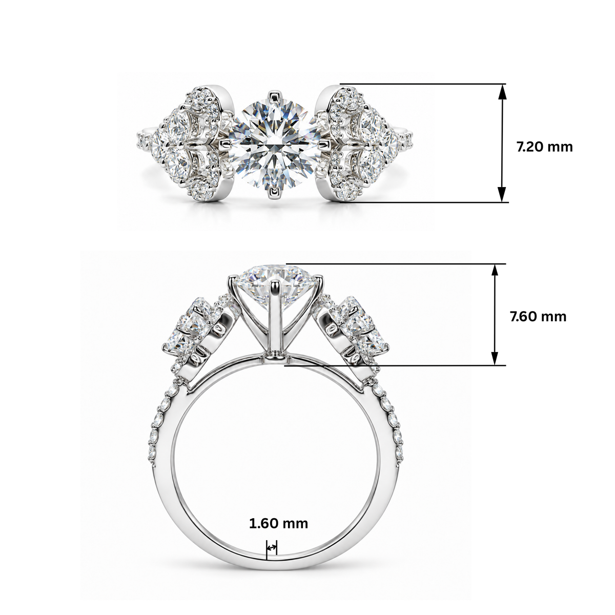 Trilogy Bloom Solitaire Lab Grown Diamond Ring